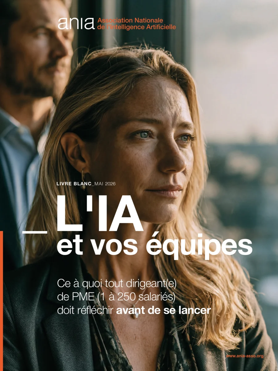 Couverture du livre blanc ANIA « L’IA et vos équipes »